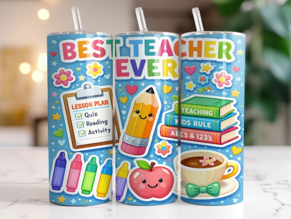 20oz Best Teacher Ever Tumbler Wrap Review