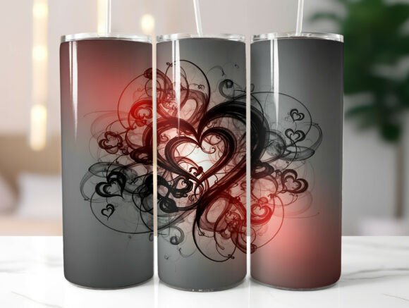 Abstract Smoke Heart 20oz Tumbler Wrap Review