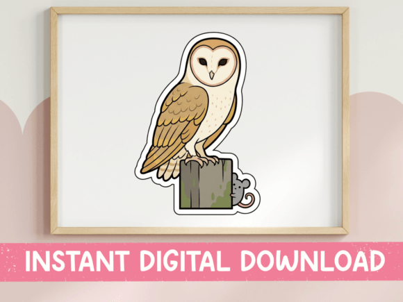 Barn Owl on Mossy Post Sticker Review