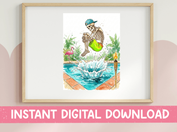 Cannonball Skeleton Pool Splash Print Review