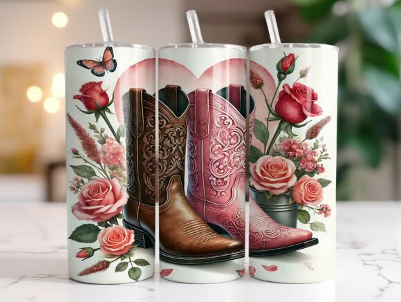 Couple Boots Floral Tumbler Review