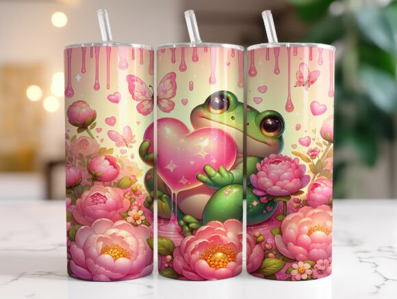 Cute Frog Valentine 20oz Tumbler Wrap Review