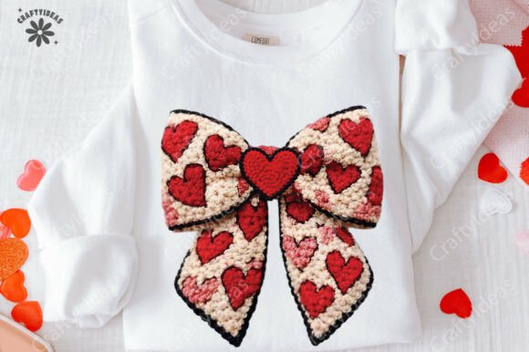 Faux Yarn Crochet Coquette Heart PNG Review