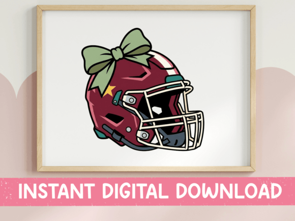 Football Helmet with Green Bow Design Review