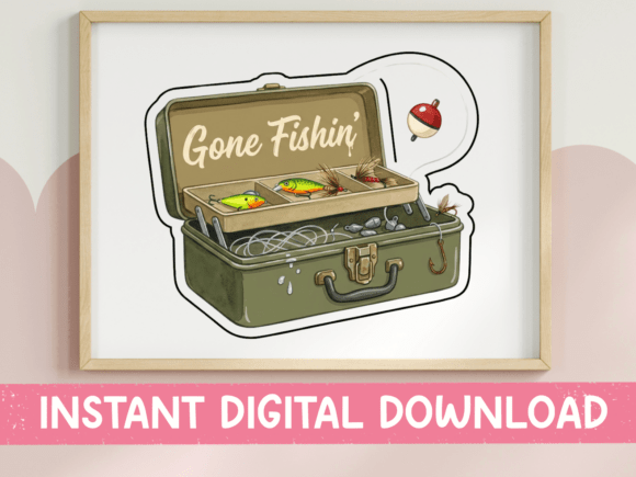 Gone Fishin Vintage Tackle Box Design Review