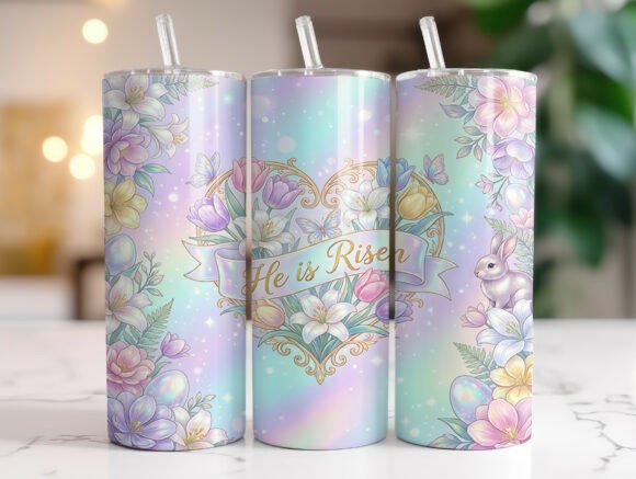 He is Risen Pastel Floral Tumbler Wrap Review