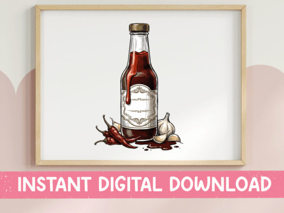 Hot Sauce Bottle Chili Garlic Print Review