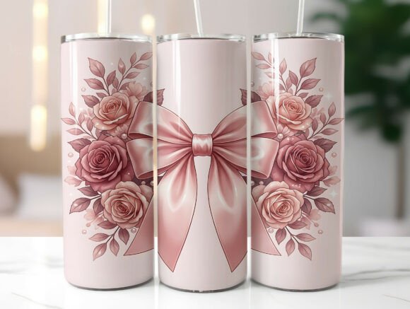 Pink Rose Bow Floral 20oz Tumbler Wrap Review