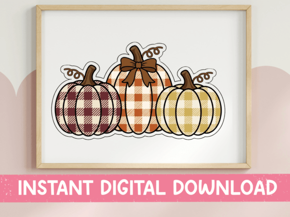 Plaid Pumpkin Trio Fall Decor Art Review