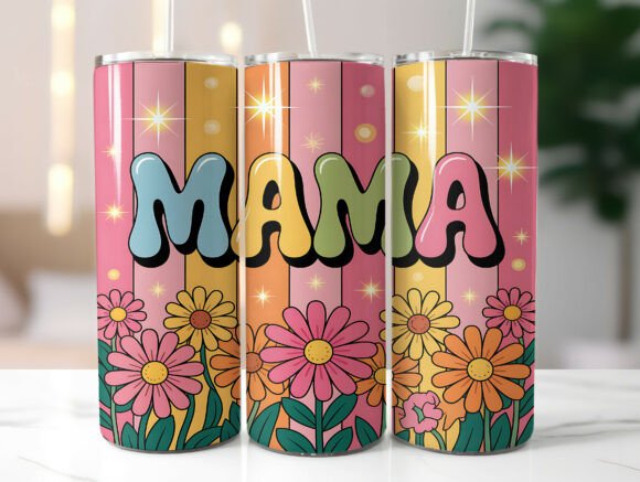 Retro Boho Colorful Mama Tumbler Wrap Review