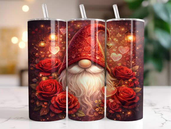 Roses Gnome Valentine 20oz Tumbler Wrap Review