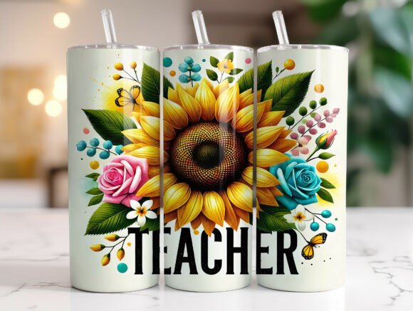 Sunflower Teacher 20 Oz Tumbler Wrap Review