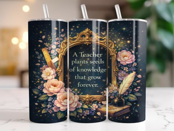 Teacher Quote Floral 20 Oz Tumbler Wrap Review
