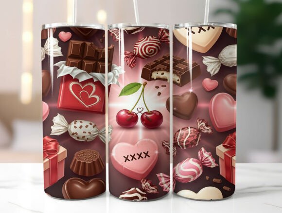 Valentine Candy Hearts 20oz Tumbler Wrap Review