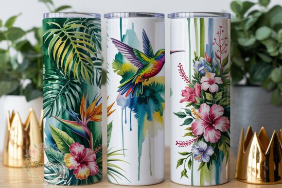 Watercolor Hummingbird Floral Tumbler Review