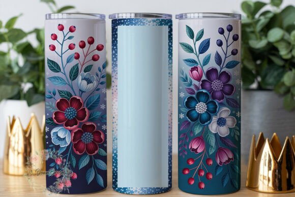 Winter Floral Name 20oz Tumbler Wrap Review